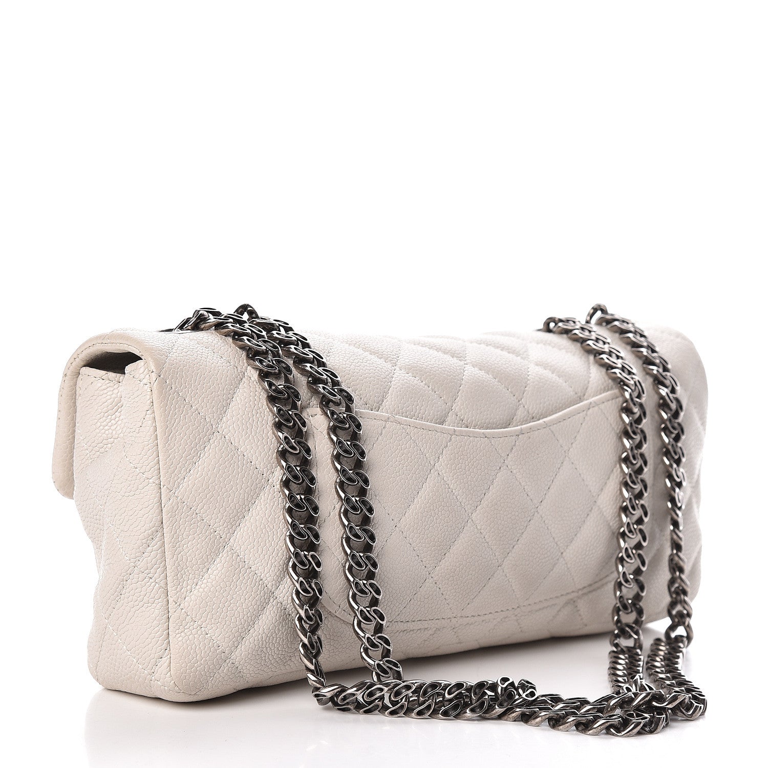 Chanel Caviar Quilted 2.55 Reissue East West Flap White 3 of 10