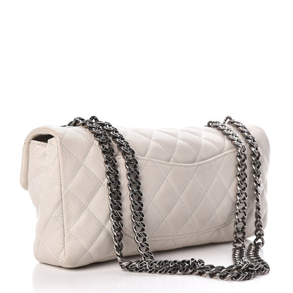 Chanel Caviar Quilted 2.55 Reissue East West Flap White 3 of 10