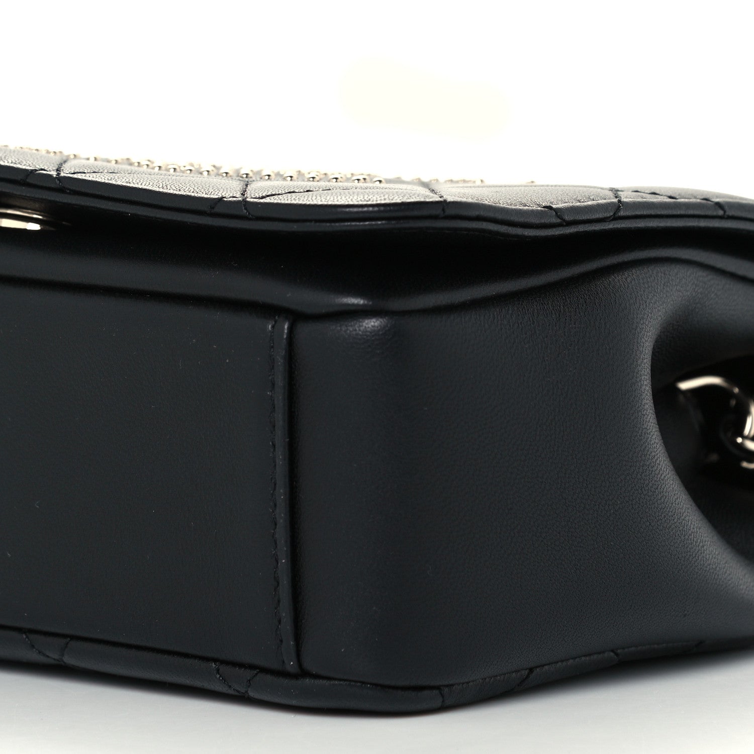 Chanel Lambskin Quilted Studded CC Flap Black 10 of 12