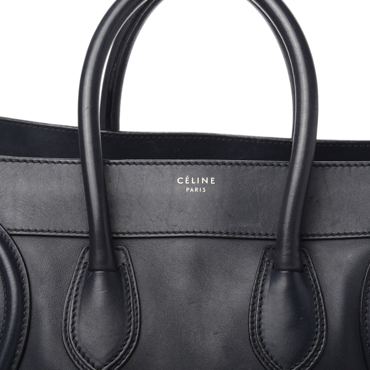 Smooth Calfskin Mini Luggage Navy Blue