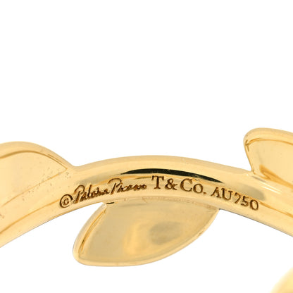 Tiffany 18K Yellow Gold Narrow Paloma Picasso Olive Leaf Band Ring 49 5 4 of 4