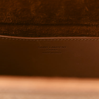 Saint Laurent Calfskin Monogram Take Away Box Dusty Vintage Brown Gold 6 of 11