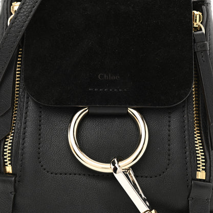 Chloe Suede Calfskin Mini Faye Backpack Black 8 of 11