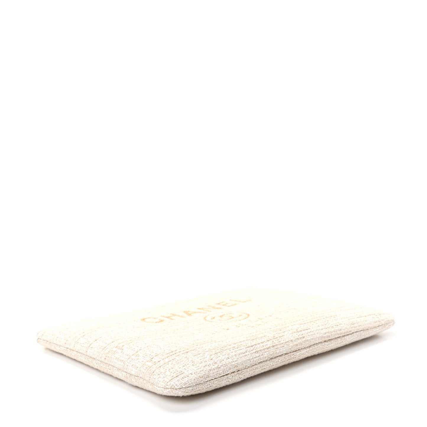 Canvas Medium Deauville Cosmetic Pouch Light Beige