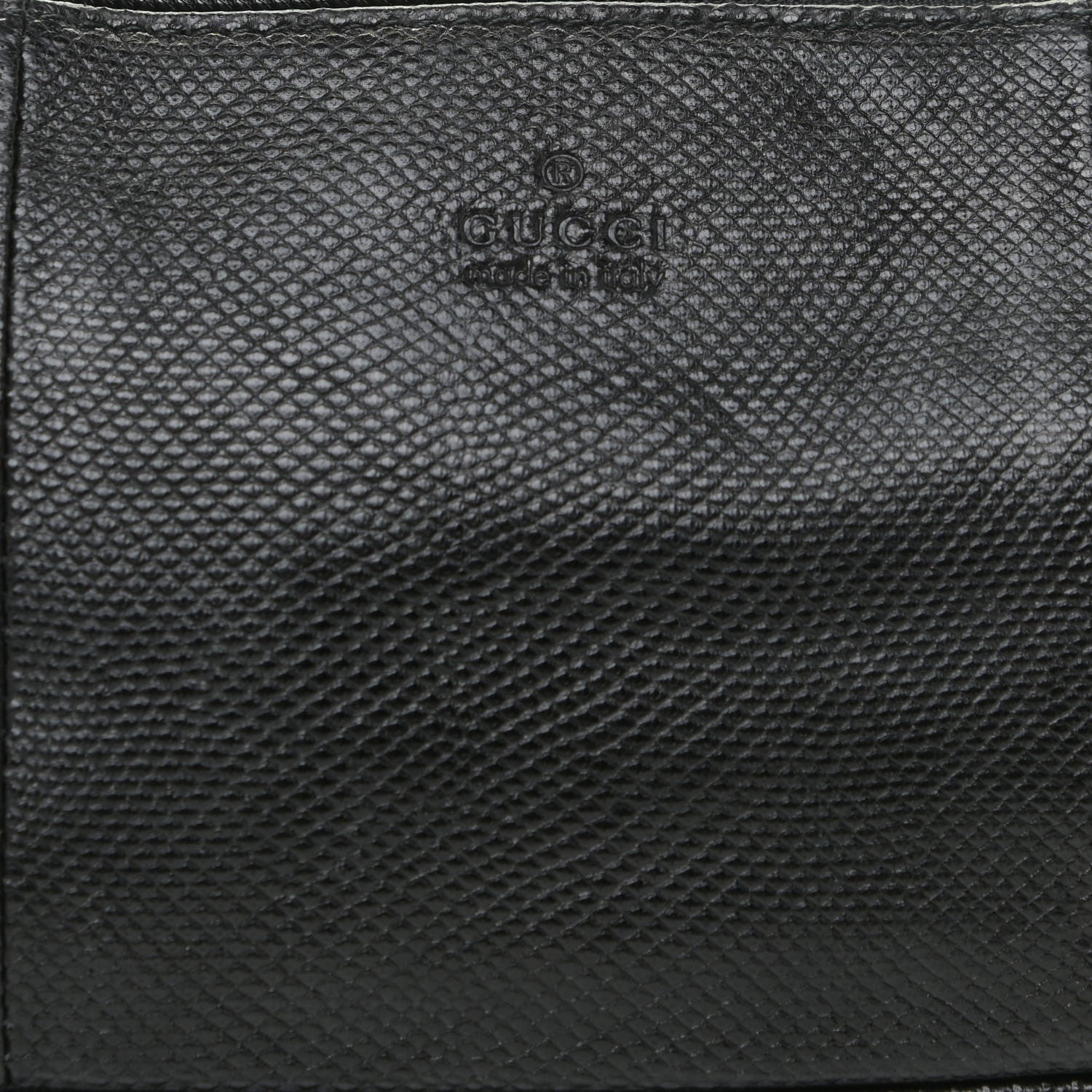Gucci Calfskin Lizard Embossed Boat Pochette Black 8 of 15