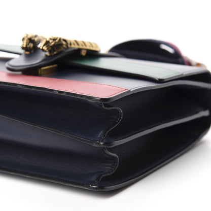 Gucci Moon Calfskin Bamboo Web Medium Dionysus Top Handle Bag Blue Emerald Hibiscus Red 7 of 10