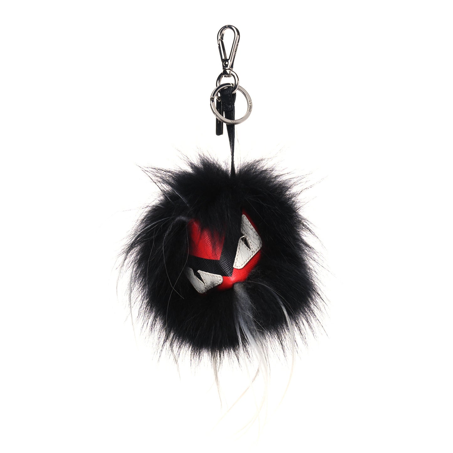 Vitello Elite Fox Goat Fur Igor Monster Bag Bug Cube Charm Rosso Black White