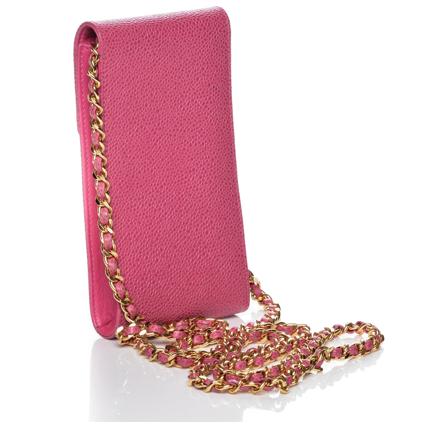 Caviar Cell Phone Crossbody Bag Pink