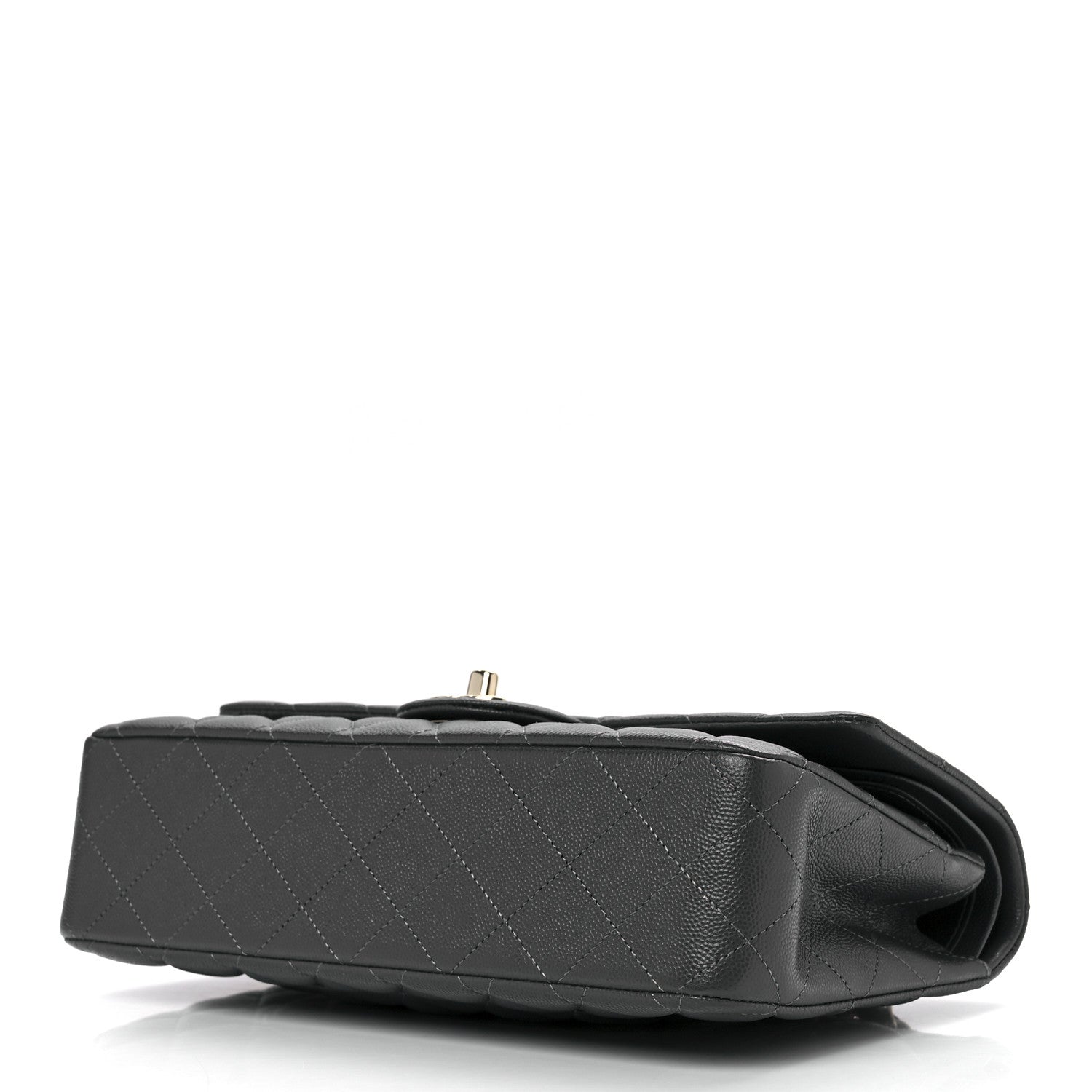 Chanel Caviar Quilted Medium Double Flap Dark Grey 9 of 12