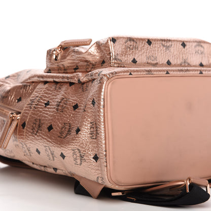 MCM Metallic Visetos Medium Stark Backpack Champagne Gold 6 of 9