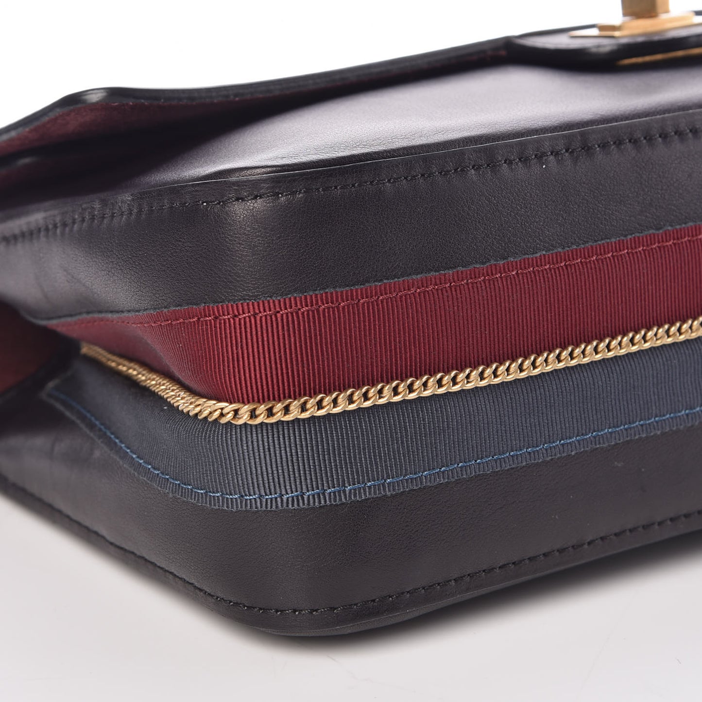 Calfskin Nude 2.55 Medals Reissue 226 Flap Black Grey Burgundy