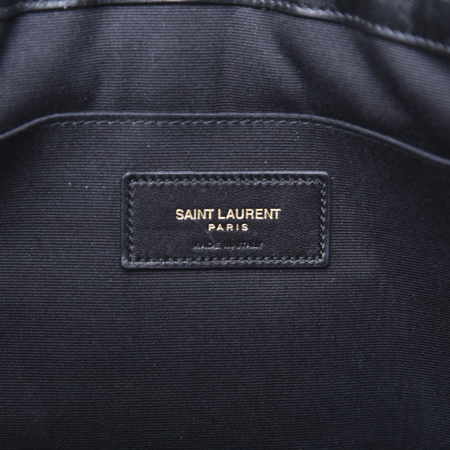 Saint Laurent Calfskin Matelasse Chevron Monogram Document Holder Black 8 of 12