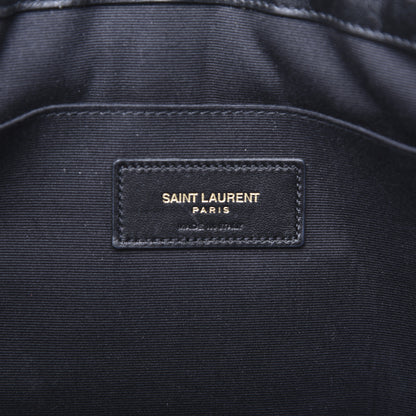 Saint Laurent Calfskin Matelasse Chevron Monogram Document Holder Black 8 of 12