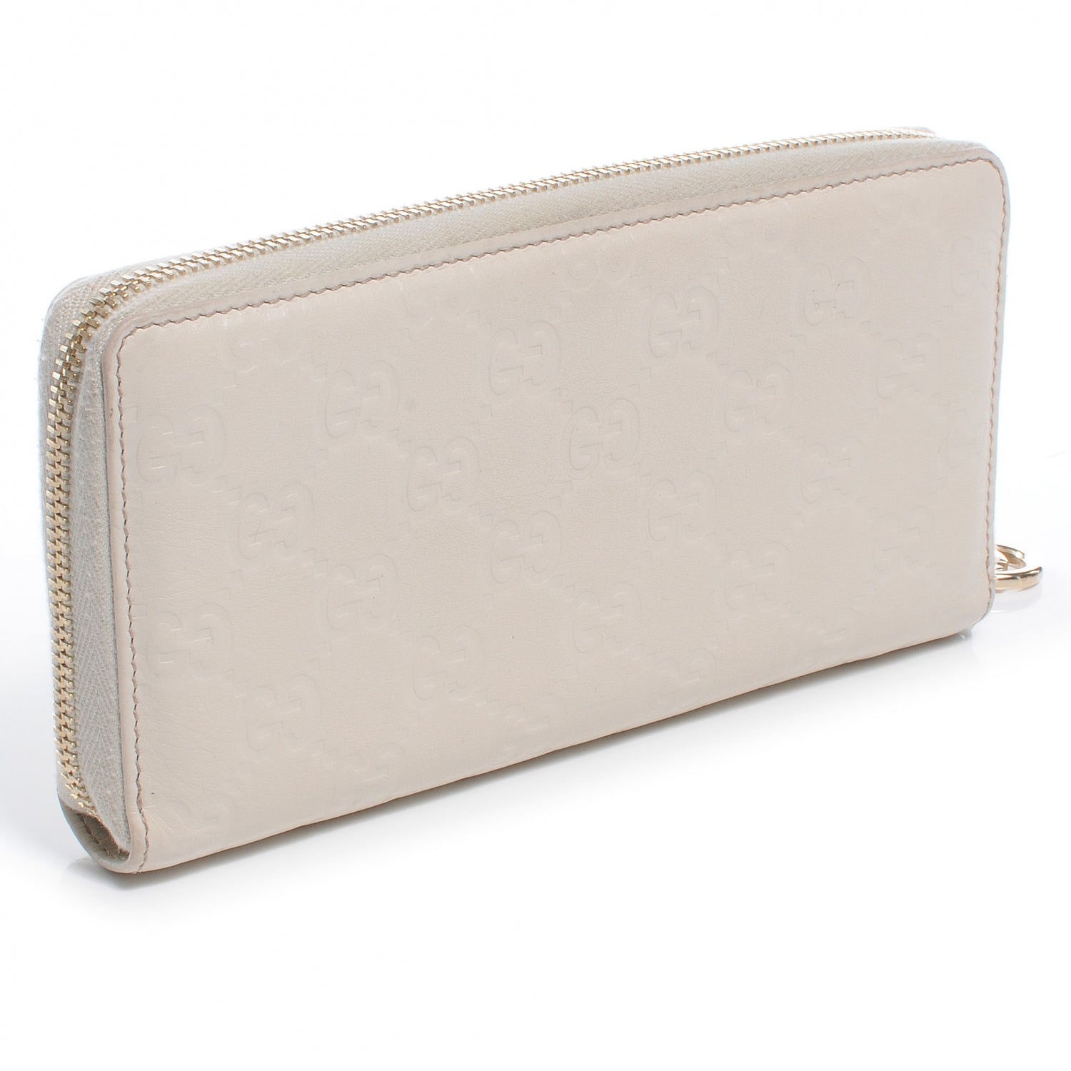 Gucci Guccissima GG Pierce Zip Around Wallet White 3 of 7