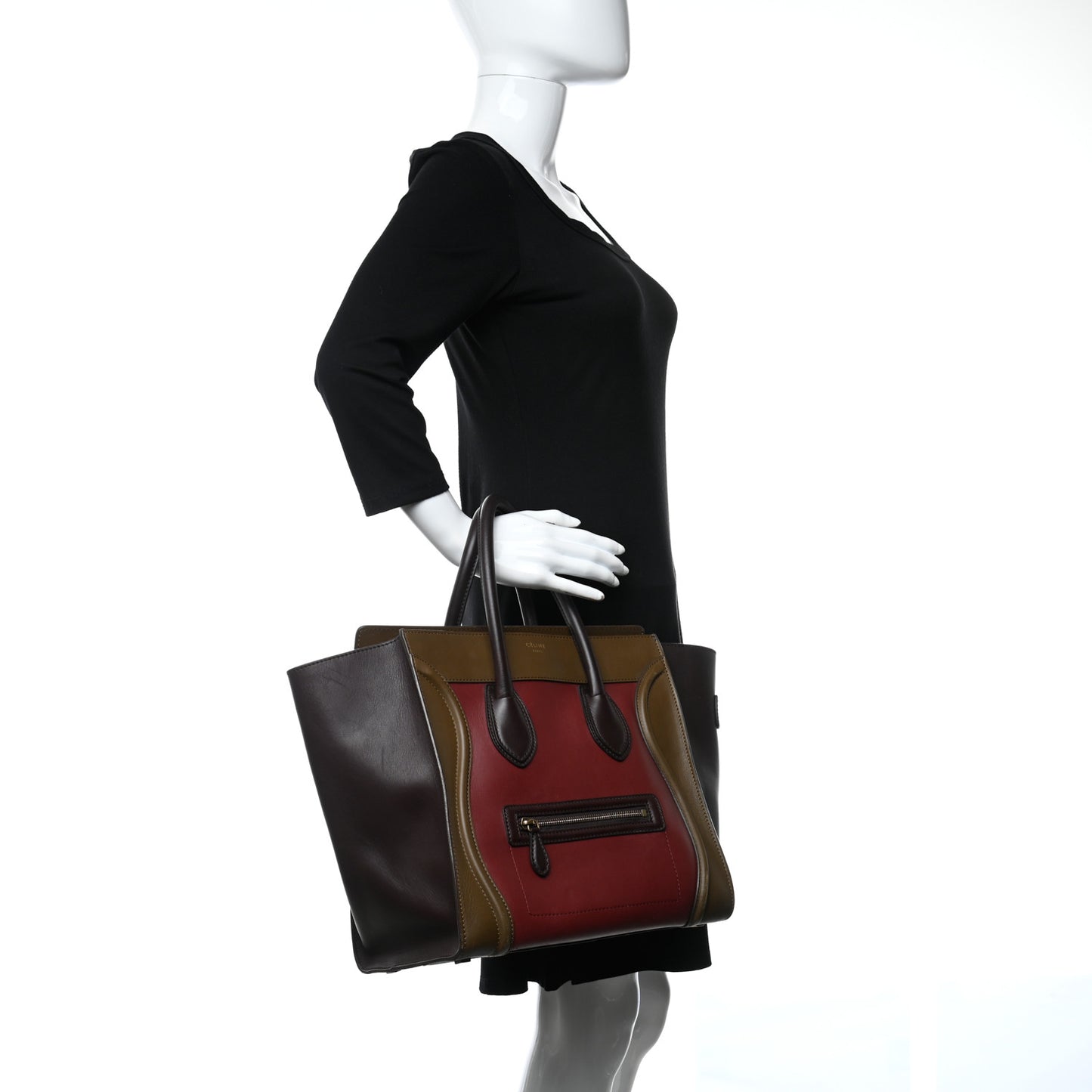 Smooth Calfskin Mini Tri-Color Luggage Rust
