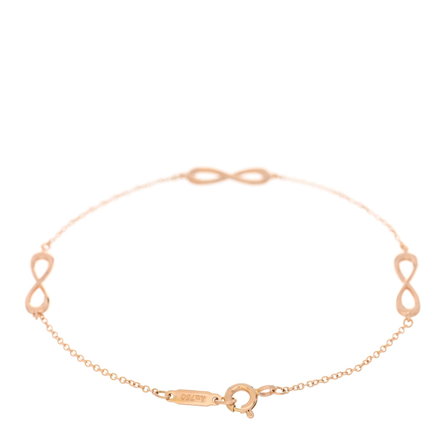 Tiffany 18K Rose Gold Infinity Endless Bracelet 2 of 4