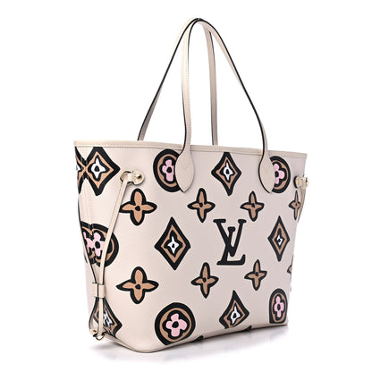 Louis Vuitton Monogram Giant Wild At Heart Neverfull MM Creme 2 of 4