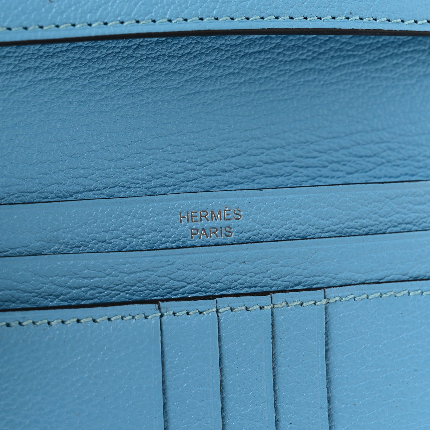 Chevre Mysore Bearn Compact Wallet Celeste