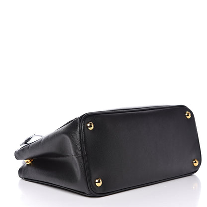Prada Saffiano Small Galleria Double Zip Tote Black 4 of 10