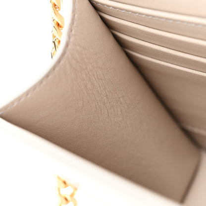 Celine Shiny Calfskin Triomphe Margo Wallet on Chain Light Stone 13 of 15