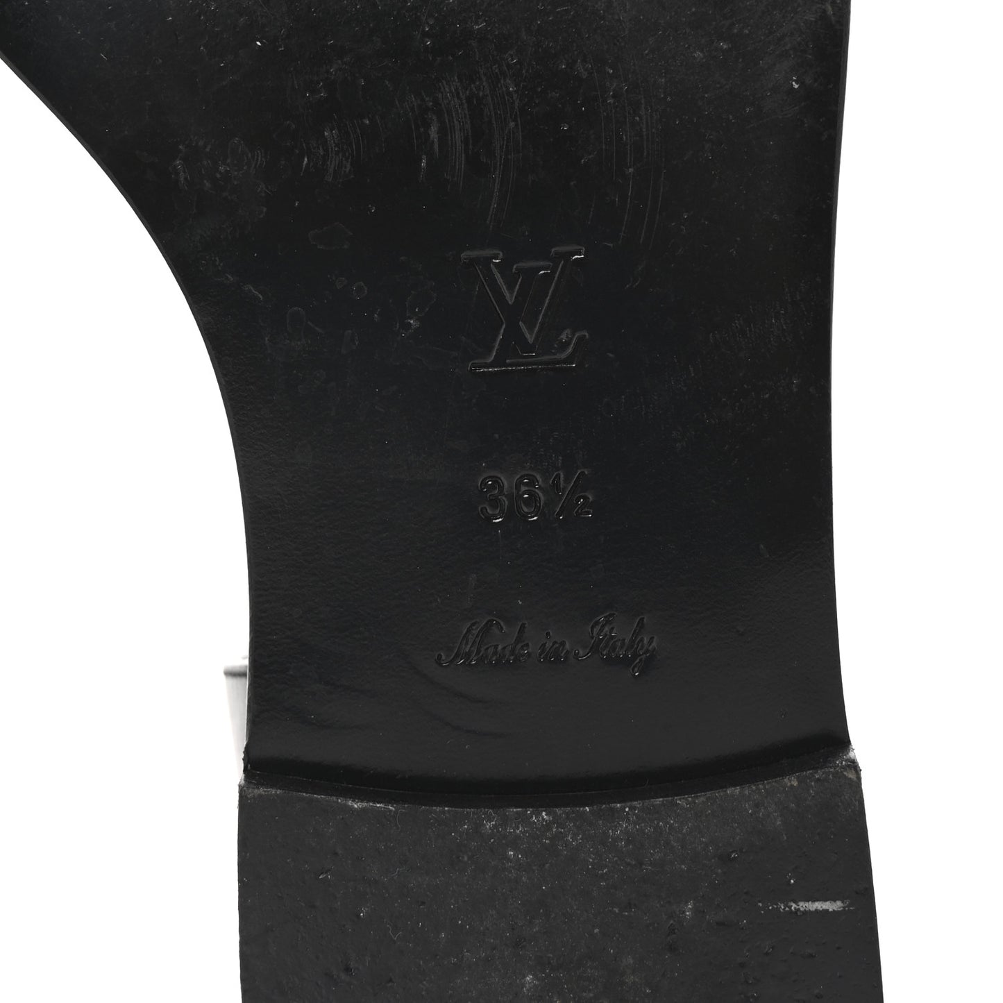 Calfskin Monogram Nomad Flat Sandals 36.5 Black