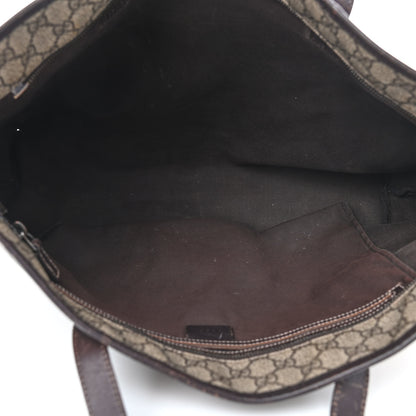 Gucci GG Supreme Monogram Medium Zippered Shopping Tote Dark Brown 5 of 20