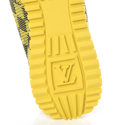 Louis Vuitton Calfskin Damier Run Away Sneakers 7.5 Yellow 6 of 8