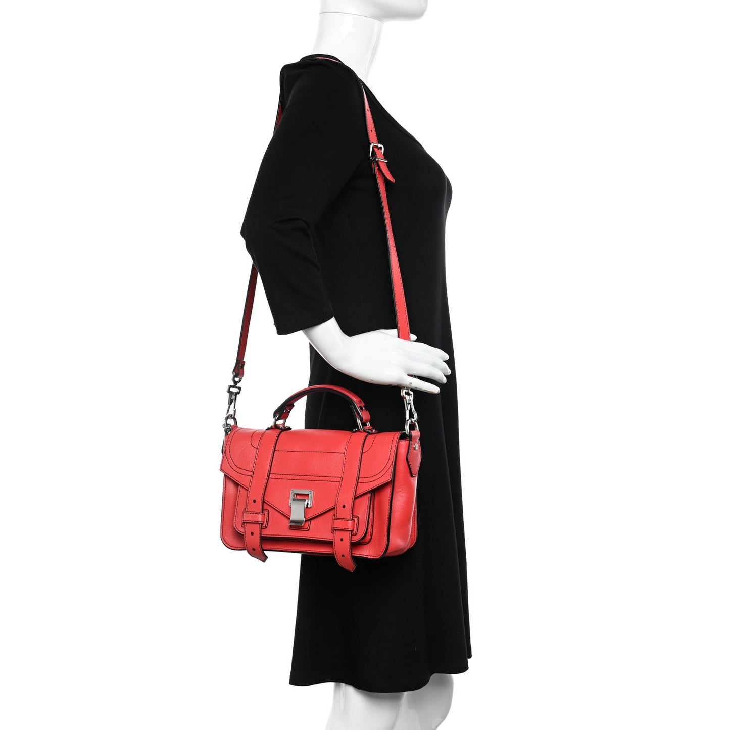 Grainy Calfskin Tiny PS1 Satchel Geranium