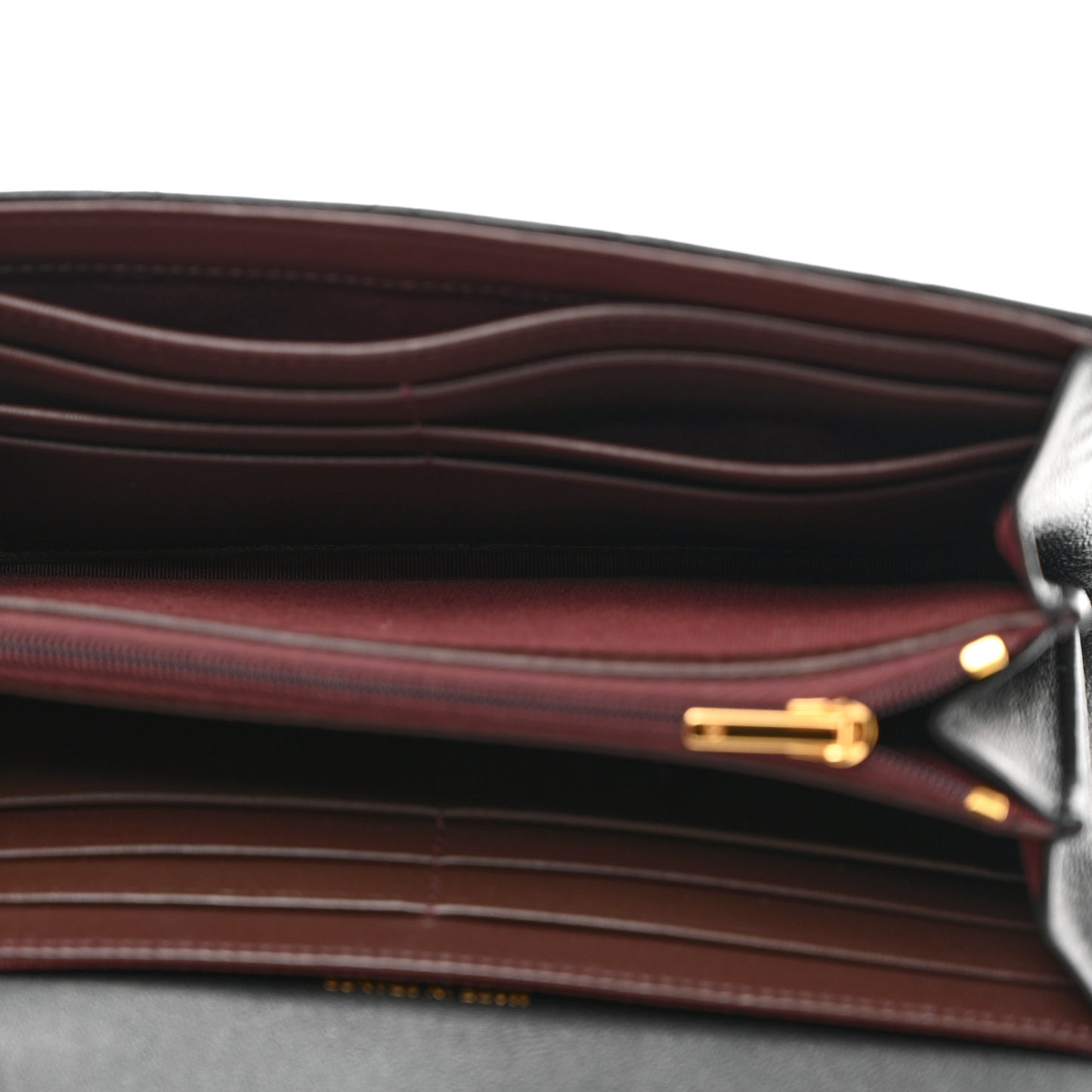 Lambskin Quilted Large Flap Wallet Black