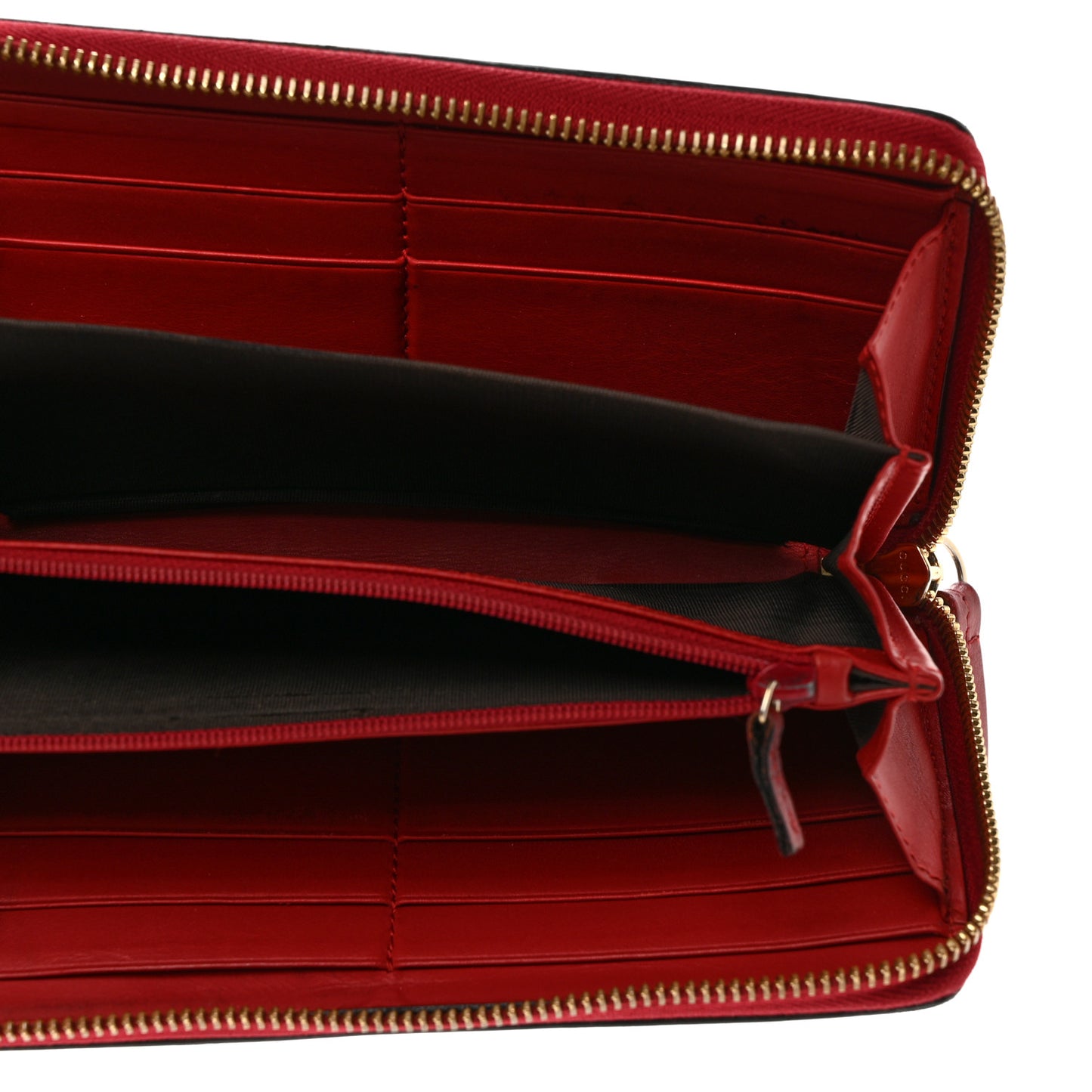 Calfskin Sylvie Zip Around Wallet Hibiscus Red