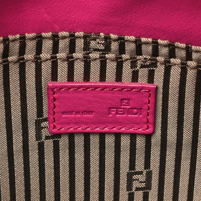 Fendi Vitello Flamingo Fendista Pouchette Crossbody Lampone 6 of 10