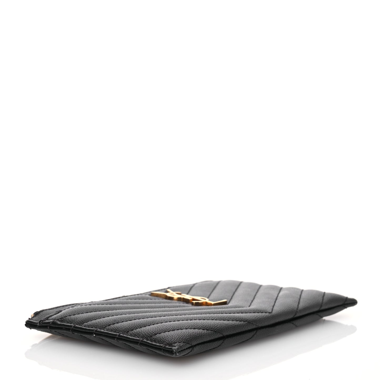 Grain De Poudre Chevron Monogram Bill Pouch Black