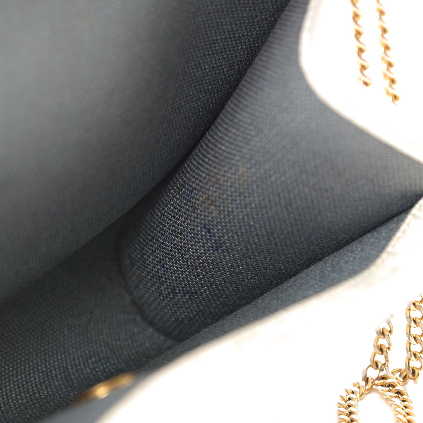 Monogram Chain Flap White