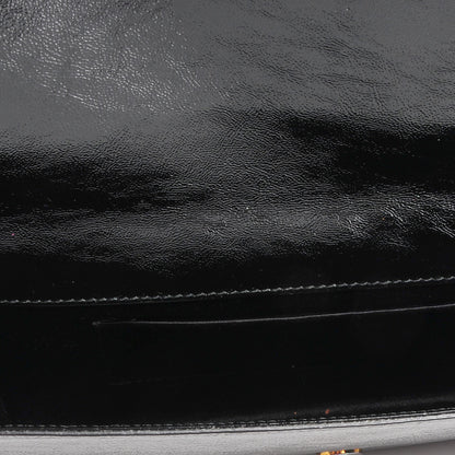 Saint Laurent Textured Patent Monogram Large Belle De Jour Clutch Black 5 of 6