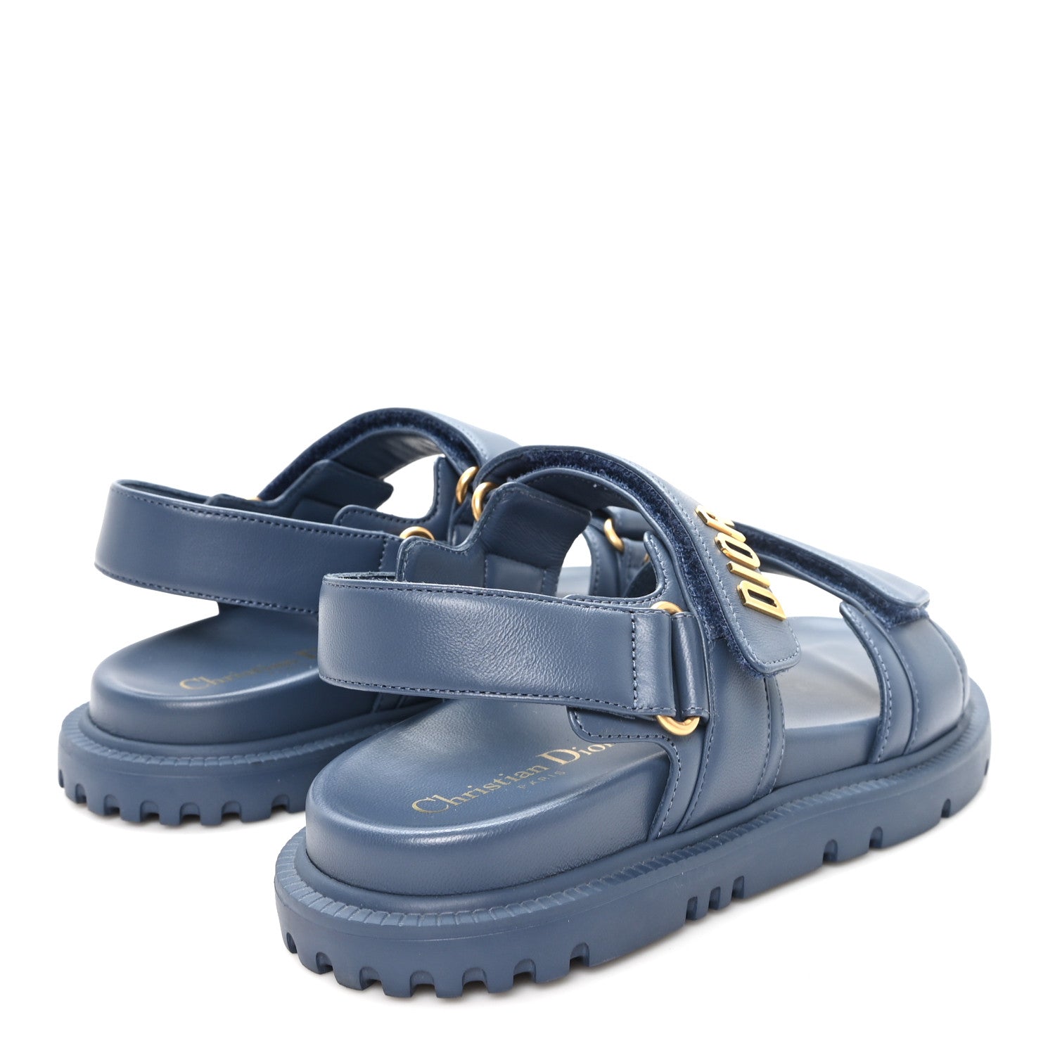 Christian Dior Lambskin Dioract 10mm Sandals 36 Pastel Blue 5 of 9