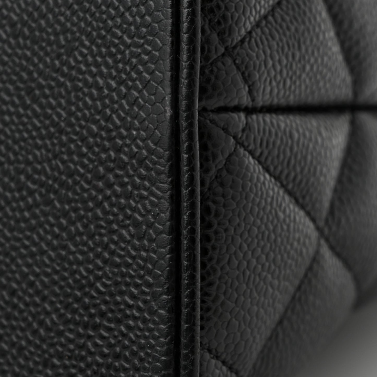 Caviar Quilted Medallion Tote Black