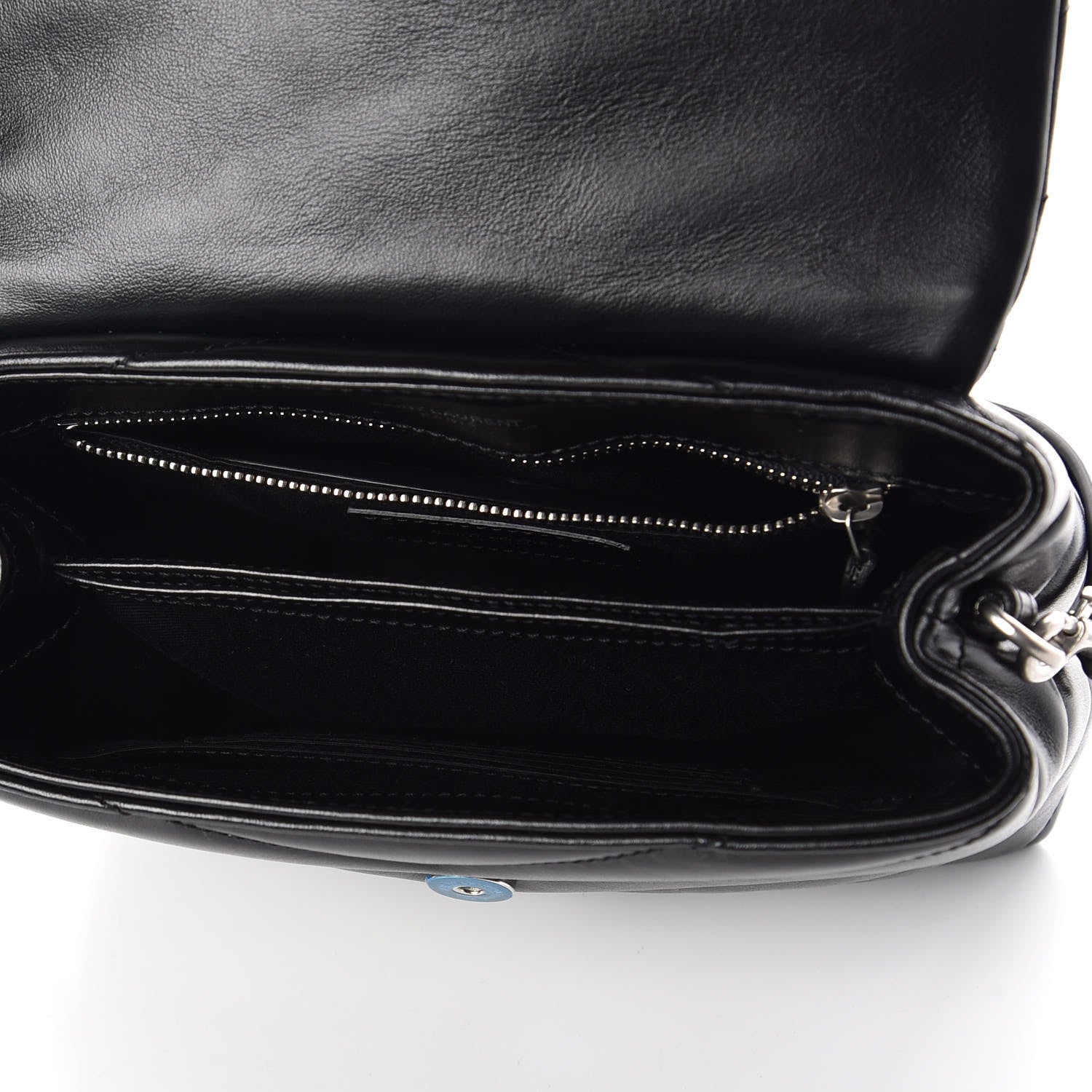Saint Laurent Calfskin Y Quilted Monogram Toy Loulou Crossbody Bag Black 5 of 10