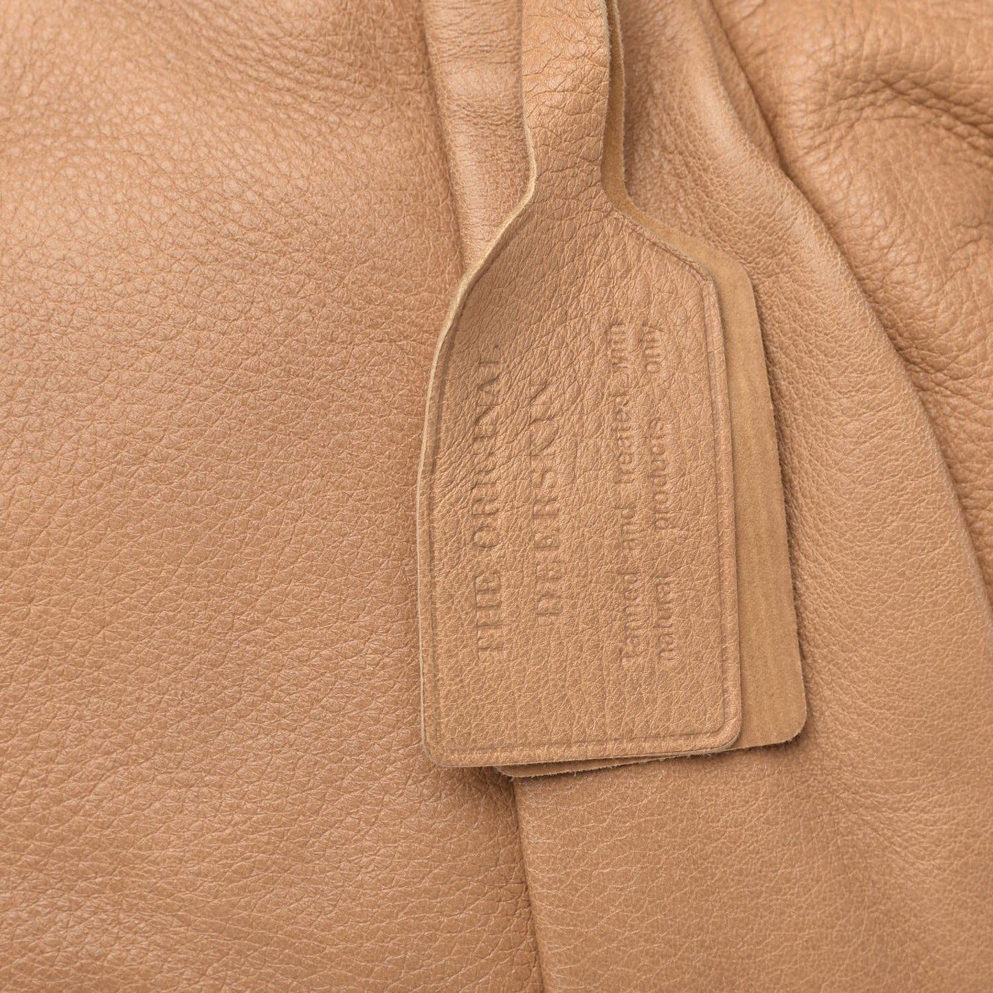 Deerskin Tamponato Pleated Tote Sughero