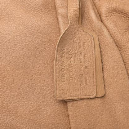 Prada Deerskin Tamponato Pleated Tote Sughero 15 of 17
