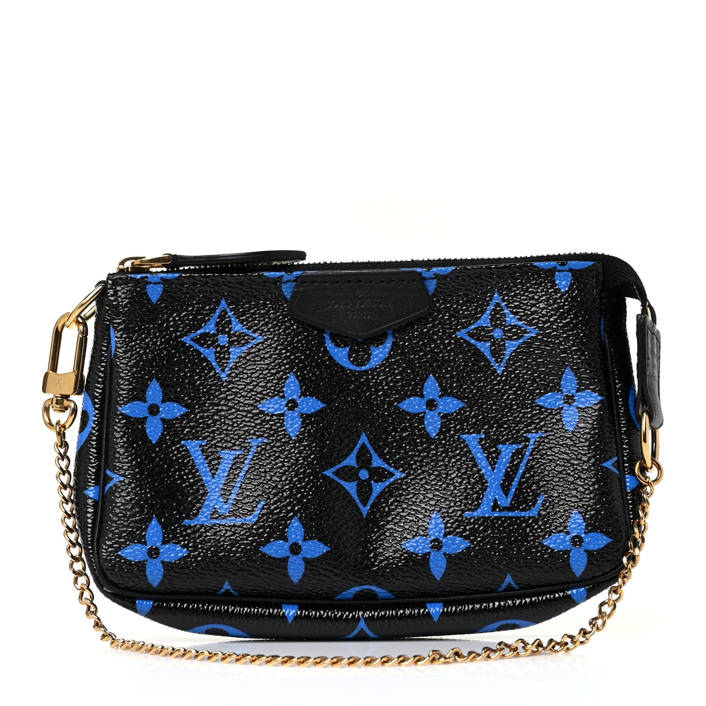 Colored Monogram Mini Pochette Accessories Blue Black