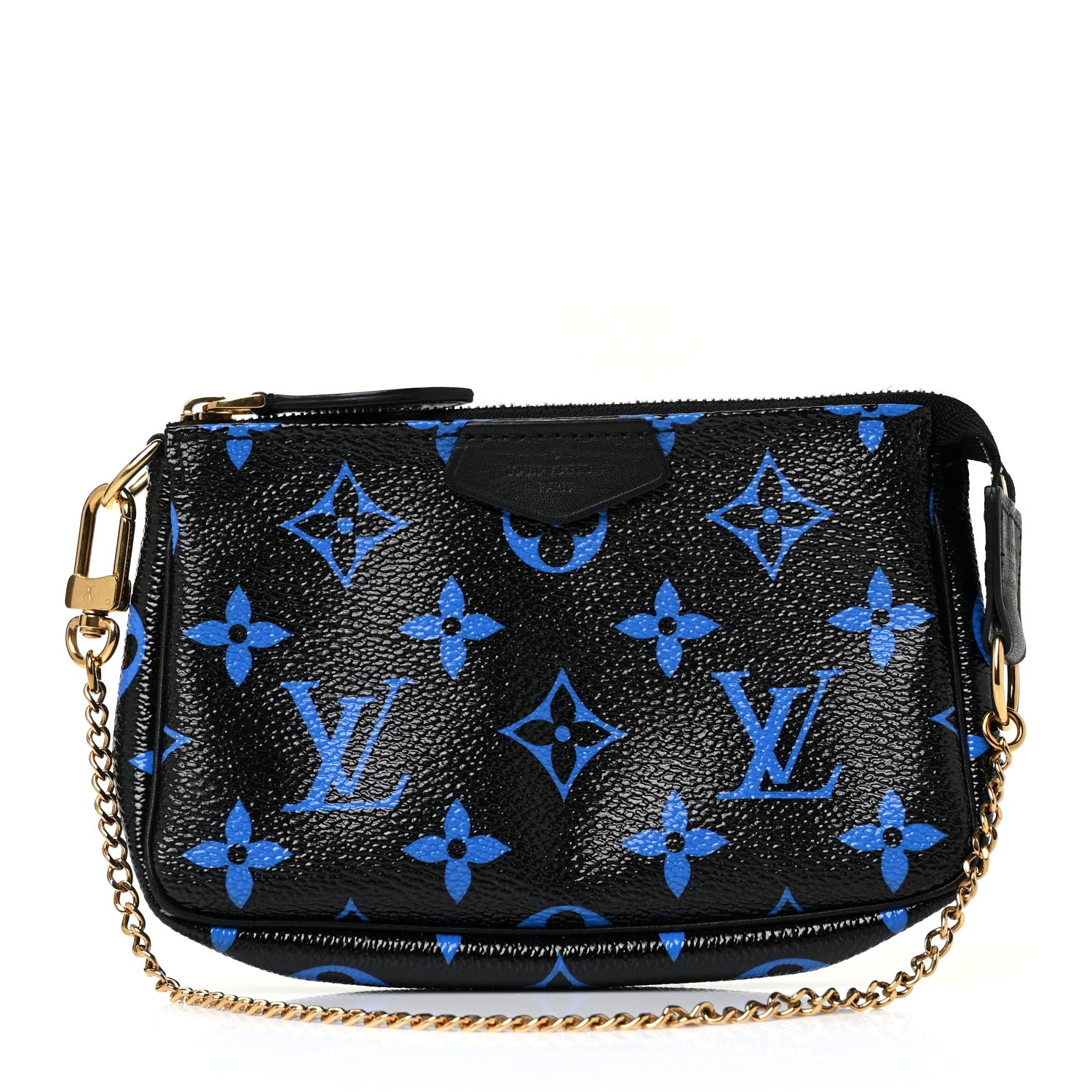 Louis Vuitton Colored Monogram Mini Pochette Accessories Blue Black 1 of 9