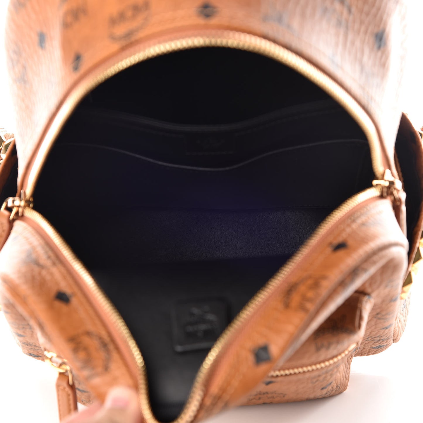 Visetos Small Side Stud Stark Backpack Cognac
