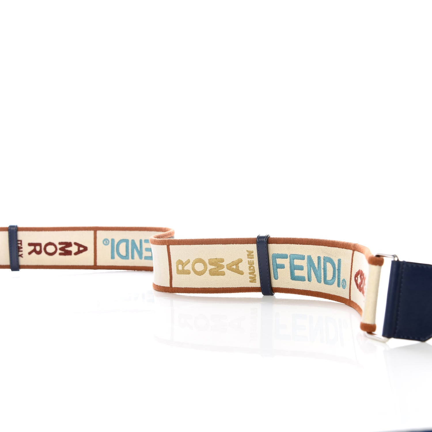 Fendi Canvas Calfskin FF Adjustable Strap You Multicolor 4 of 4