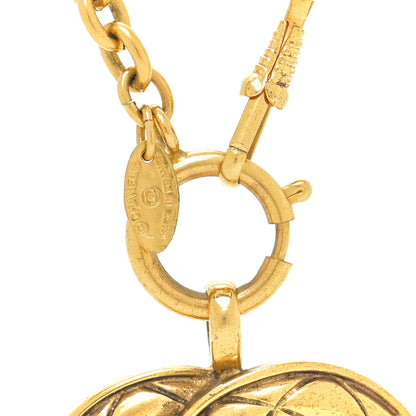 Chanel Quilted Large CC Long Chain Necklace Gold 5 of 5