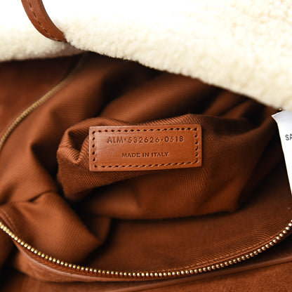 Saint Laurent Shearling East West Tote Natural 5 of 12