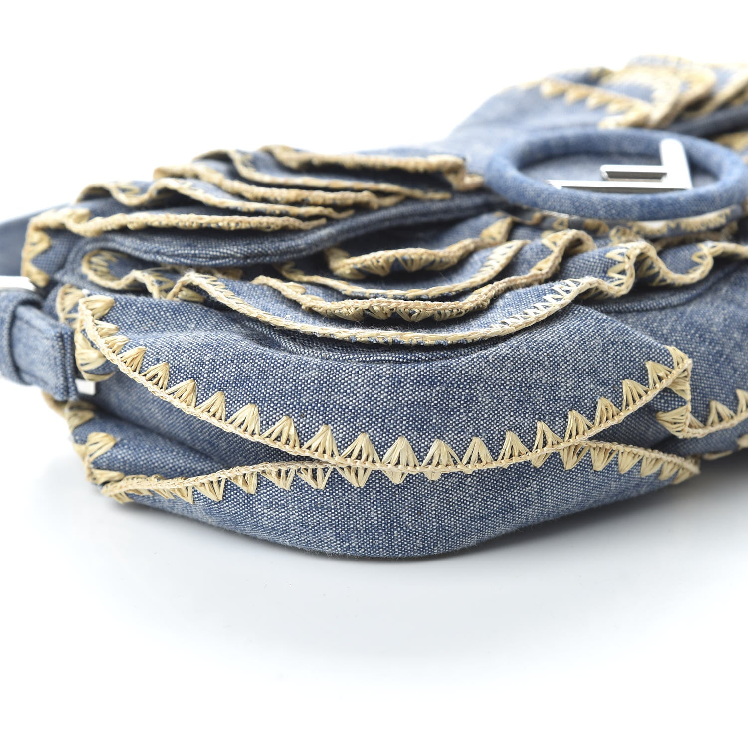 Fendi Denim F is Fendi Multi Waves Baguette Blue 6 of 9