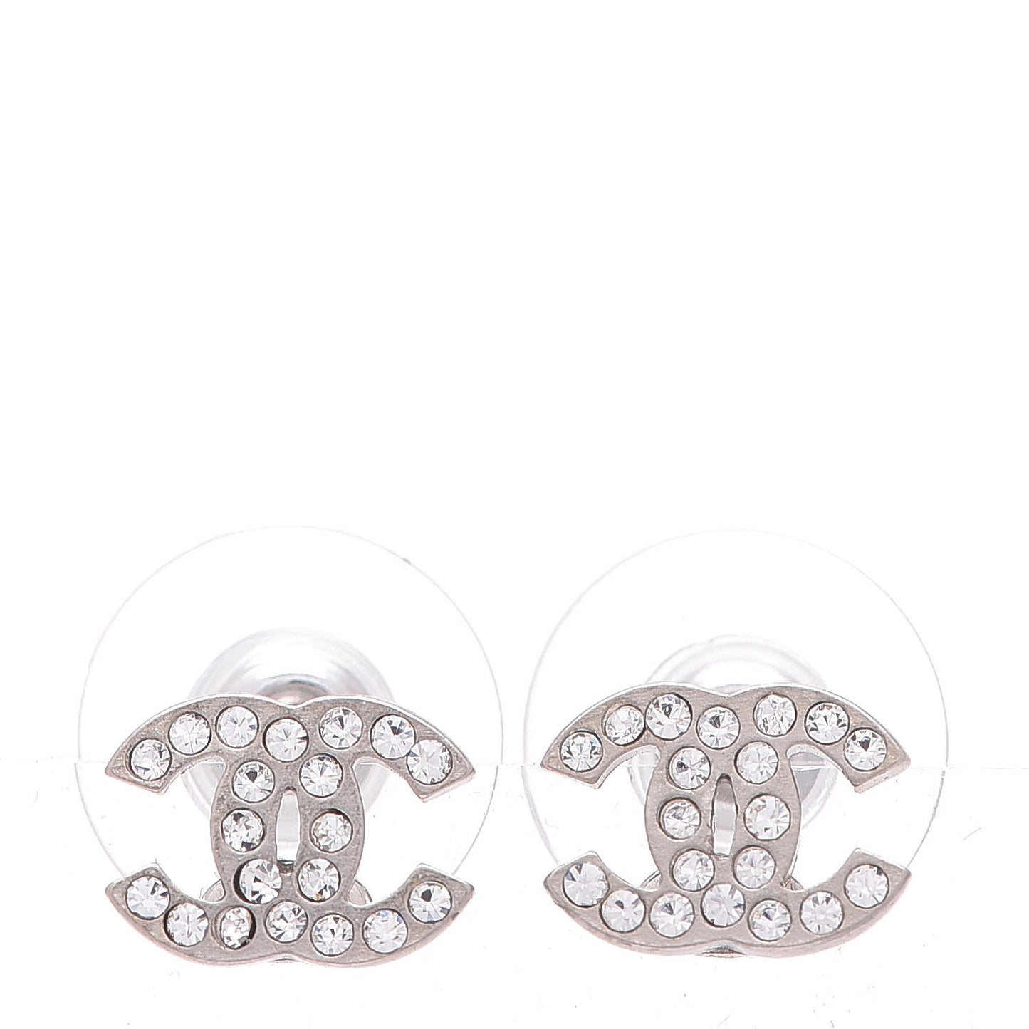 Crystal Timeless CC Earrings Silver