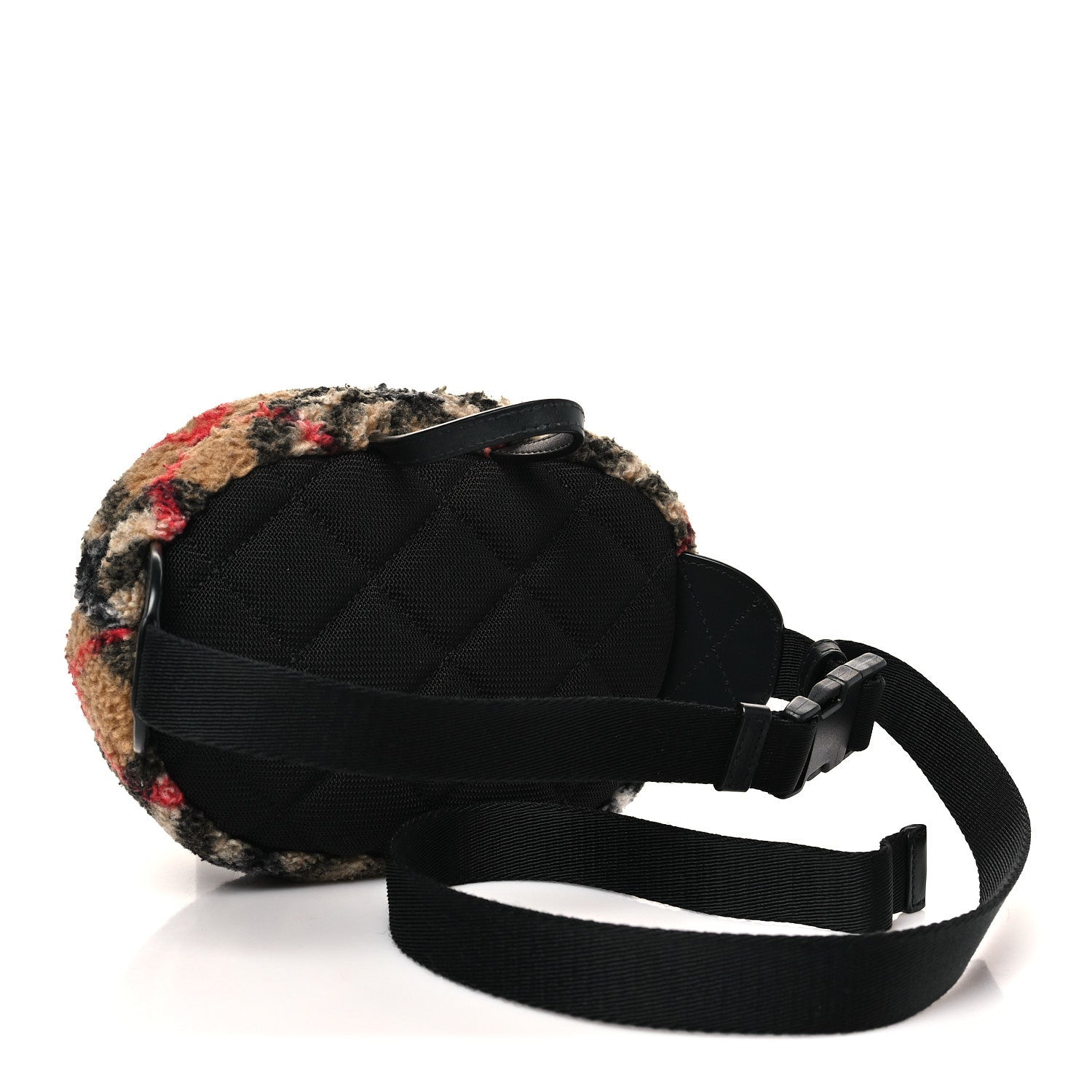 Burberry IP Check Fleece Kids Bum Bag Archive Beige Black 3 of 9