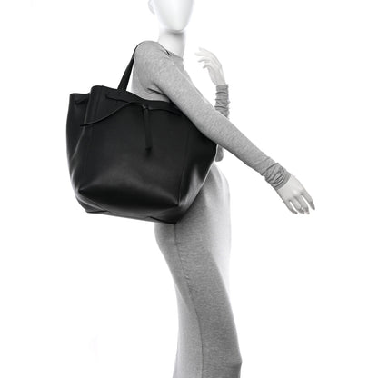 Celine Soft Grained Calfskin Small Belt Cabas Phantom Black 2 of 12