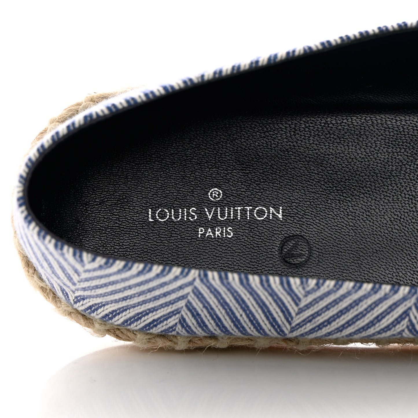 Canvas Monogram Sail Away Espadrille Flats 37.5 Marine
